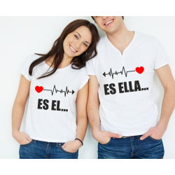 Camisetas pareja electro