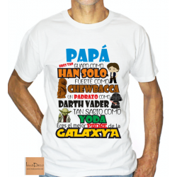 camiseta guerra de las galaxias para papa