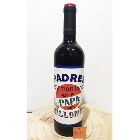botella vino personalizada para papá