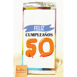 Tableta chocolate cumpleaños 50